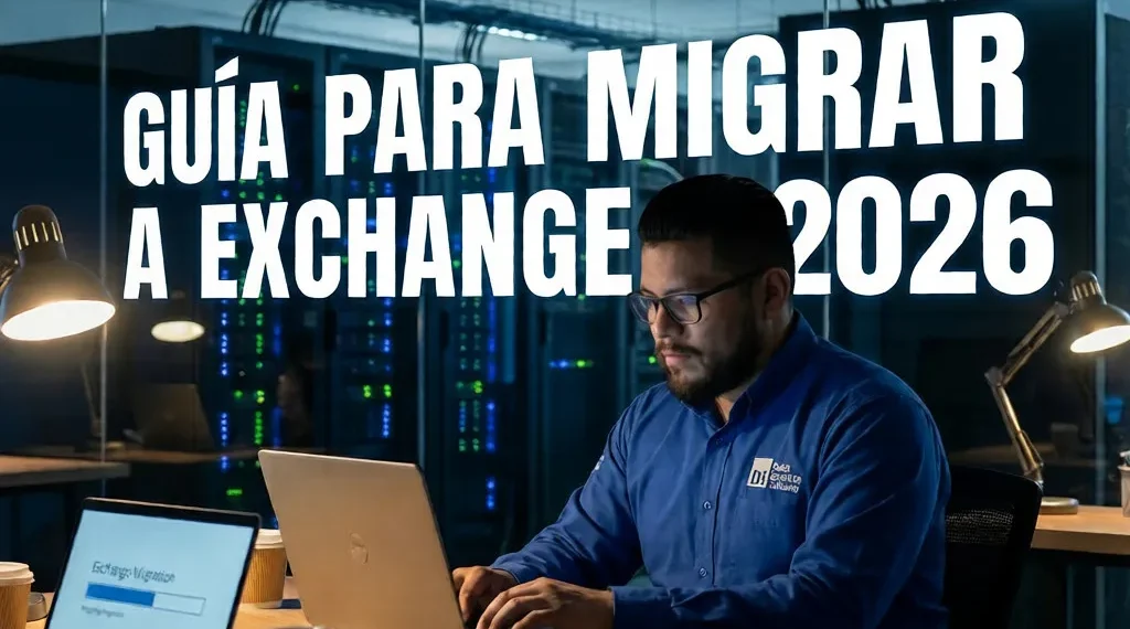 Carlos González de DataSoporte trabajando en el Data Center migrando a Microsoft Exchange