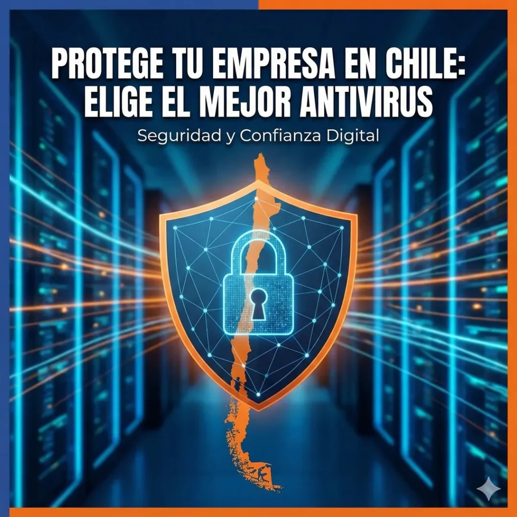 Escudo con un candado y dice protege tu empresa en chile