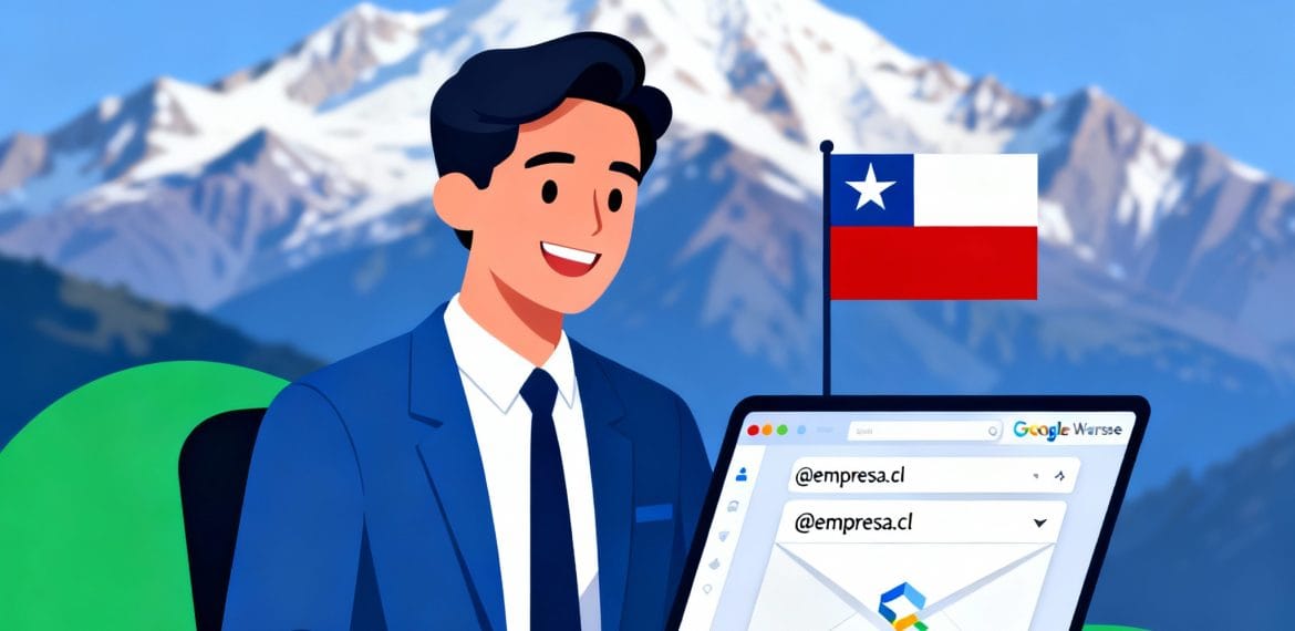 Hombre viendo como la guía de correo corporativo con Google Workspace